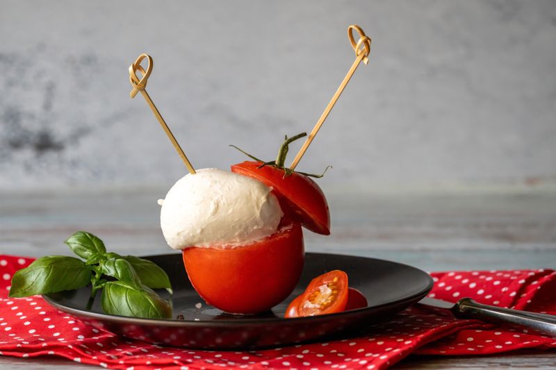 Fresh mozzarella caprese salad