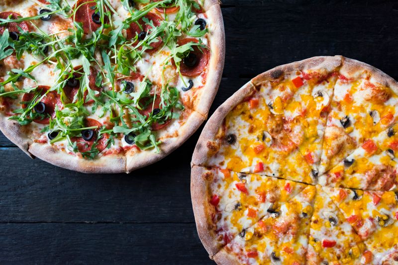 Truffle mushroom gourmet pizza