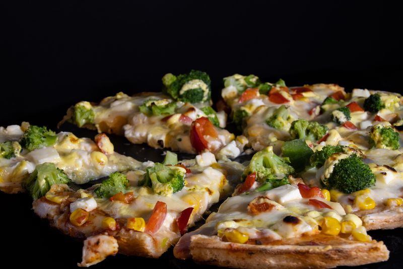 Garden fresh vegetable pizza